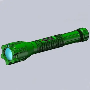 Handheld Parallel Beam Green LED Illuminator with Green Laser Pointer for Dark Area Lighting