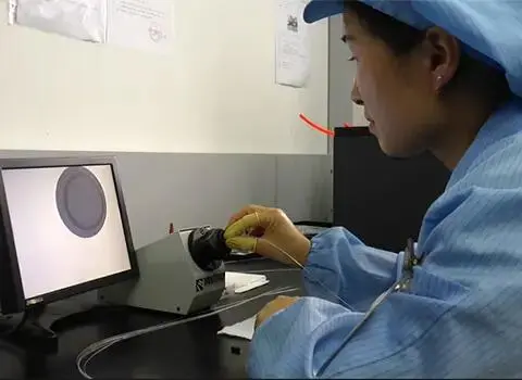 aiming laser fiber inspection